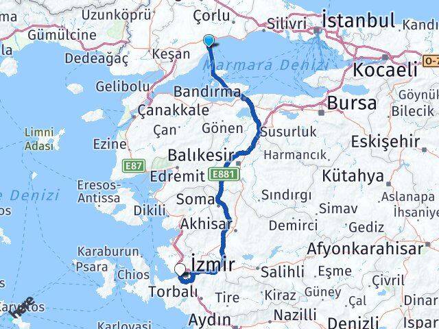 Kumbağ Balçova Arası Kaç Km - Yol Tarifi