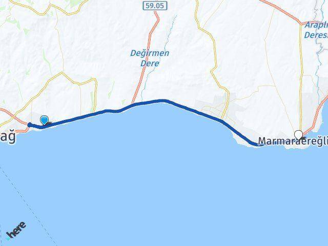 Namık Kemal Marmaraereğlisi Arası Kaç Km - Yol Tarifi