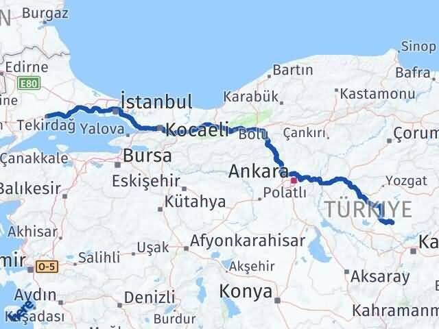 Tekirdağ Yenifakılı Yozgat Arası Kaç Km - Yol Haritası