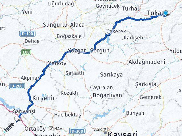 Tokat Ağaçören Aksaray Arası Kaç Km - Yol Haritası
