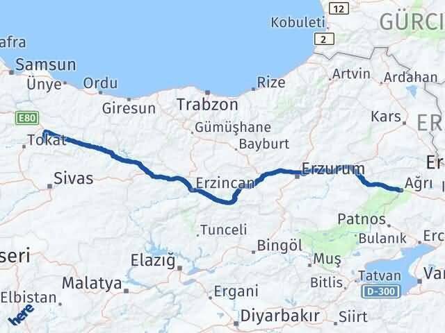 Almus Ağrı Arası Kaç Km - Yol Tarifi