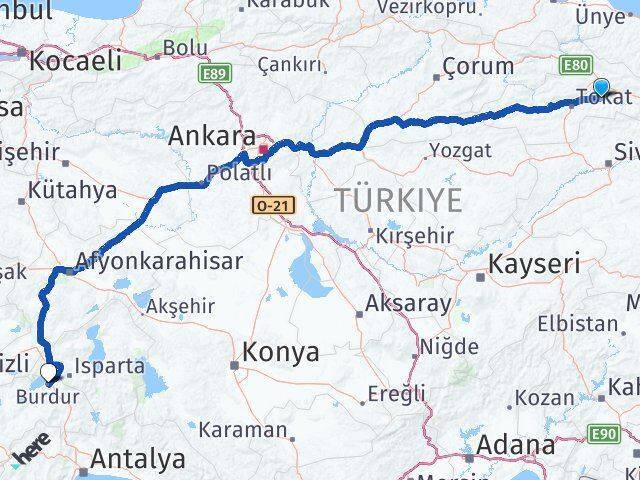 Almus Burdur Arası Kaç Km - Yol Tarifi