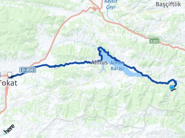 Cihet Tokat Otogarı Arası Kaç Km - Yol Tarifi