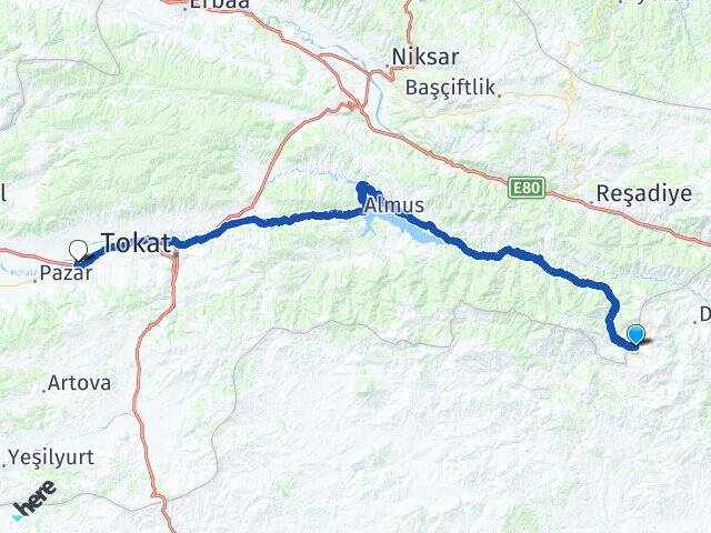 Hubyar Tokat Havalimanı Arası Kaç Km - Yol Tarifi