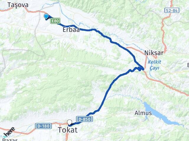 Akça Tokat Otogarı Arası Kaç Km - Yol Tarifi