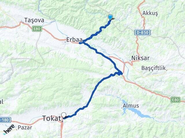 Akgün Tokat Otogarı Arası Kaç Km - Yol Tarifi