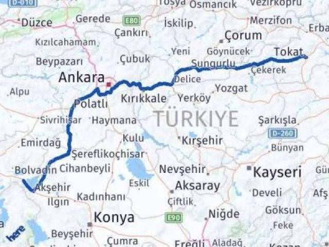 Tokat Sultandağı Afyonkarahisar Arası Kaç Km - Yol Haritası