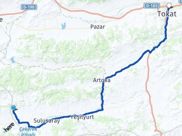 Balıkhisar Tokat Otogarı Arası Kaç Km - Yol Tarifi