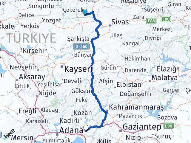Yeşilyurt Osmaniye Arası Kaç Km - Yol Tarifi