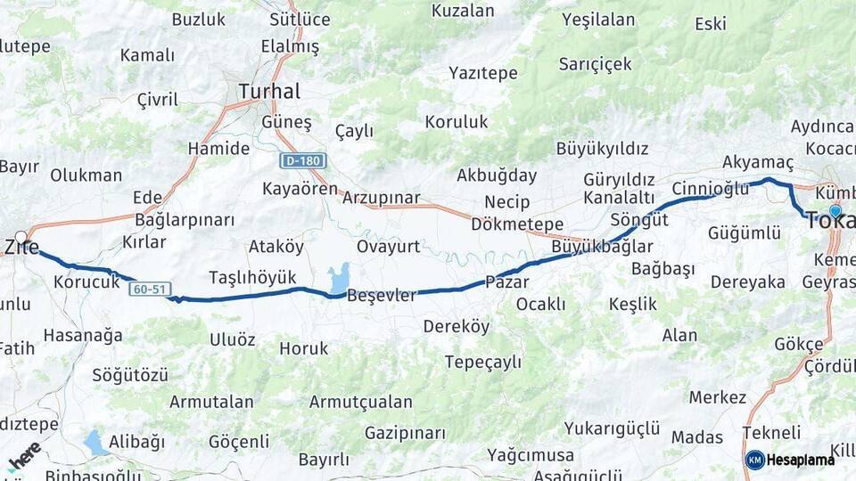 Tokat Zile Arası Kaç Km - Yol Haritası