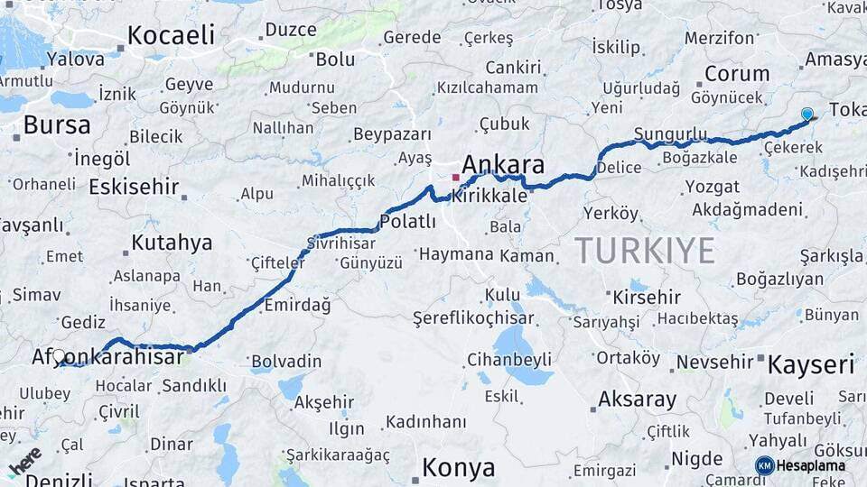Tokat Zile Uşak Arası Kaç Km - Yol Haritası
