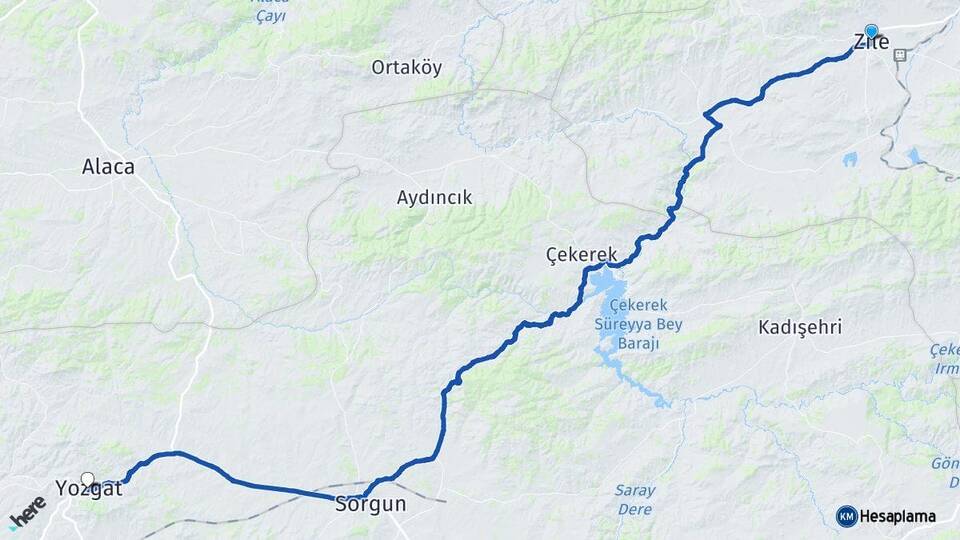 Tokat Zile Yozgat Arası Kaç Km - Yol Haritası