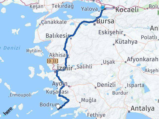 Topçular Feribot İskelesi Akyarlar Arası Kaç Km - Yol Tarifi