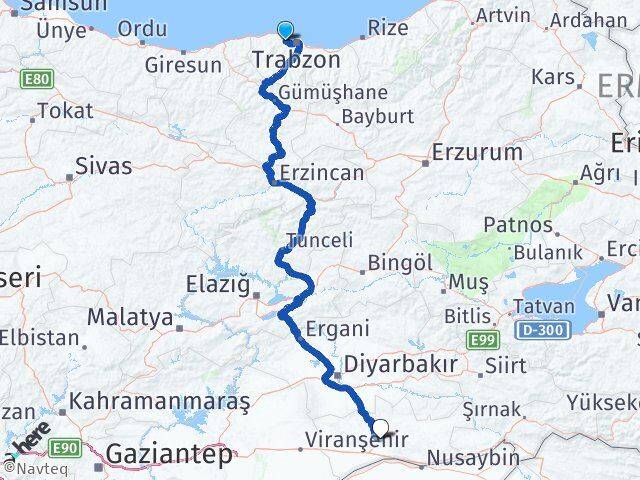 Trabzon Akçaabat Mardin Arası Kaç Km - Yol Haritası