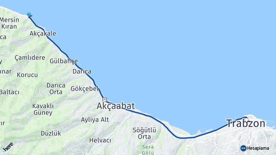 Mersin Trabzon Arası Kaç Km - Yol Tarifi