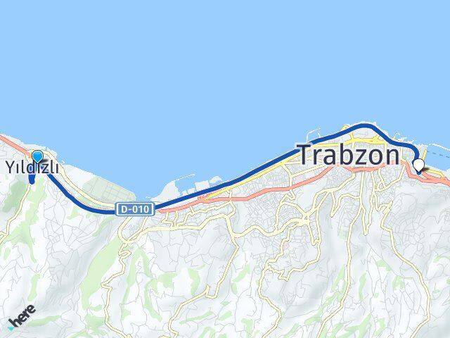 Yıldızlı Ortahisar Arası Kaç Km - Yol Tarifi