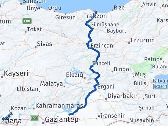 Trabzon Bozova Şanlıurfa Arası Kaç Km - Yol Haritası