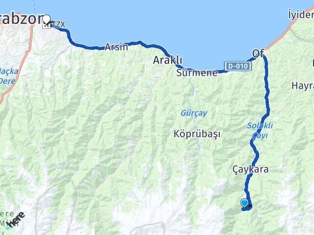 Çamlıbel Trabzon Havalimanı Arası Kaç Km - Yol Tarifi