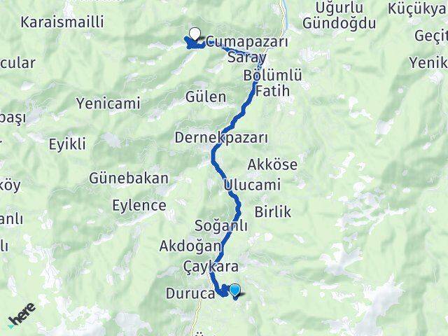 Eğridere Erenköy Arası Kaç Km - Yol Tarifi