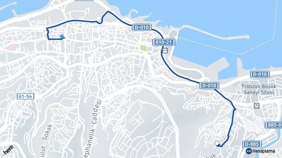 Trabzon Çukurçayır Ortahisar Arası Kaç Km - Yol Haritası