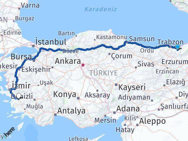 Dernekpazarı Aydın Arası Kaç Km - Yol Tarifi