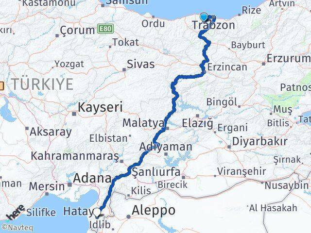 Düzköy Hatay Arası Kaç Km - Yol Tarifi