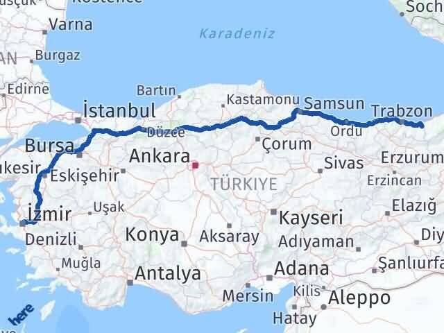 Hayrat İzmir Arası Kaç Km - Yol Tarifi