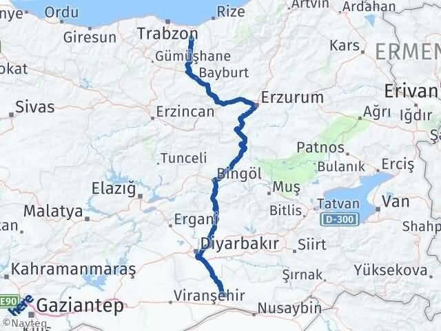 Trabzon Köprübaşı Mardin Arası Kaç Km - Yol Haritası