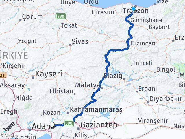 Trabzon Maçka Osmaniye Arası Kaç Km - Yol Haritası