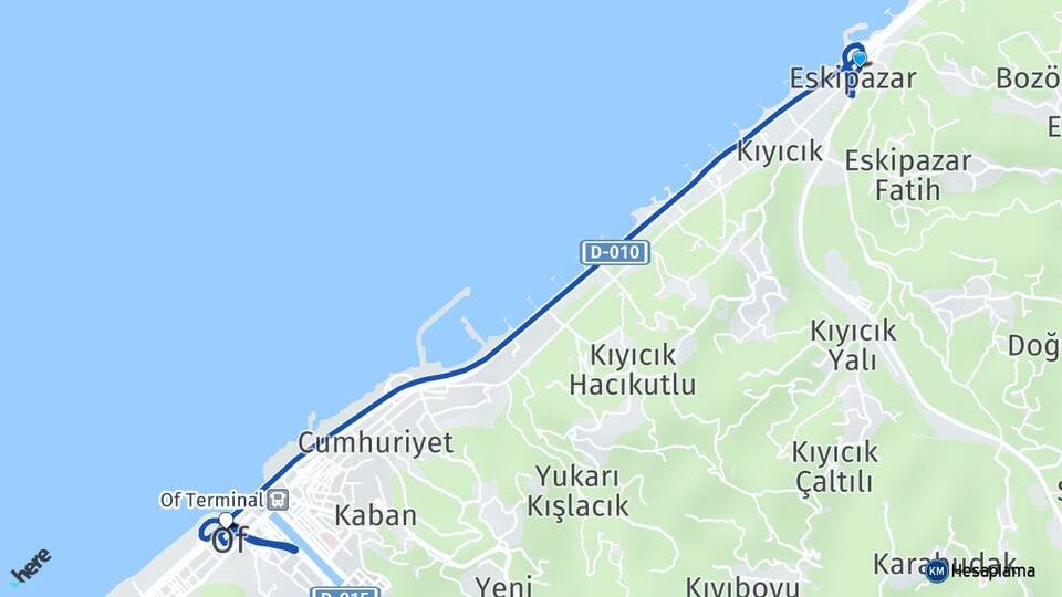 Trabzon Of Eskipazar Of Arası Kaç Km - Yol Haritası