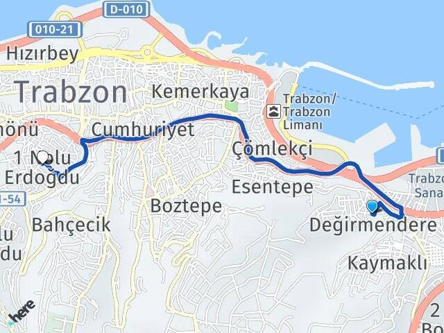 Değirmendere 1 Nolu Erdoğdu Arası Kaç Km - Yol Tarifi