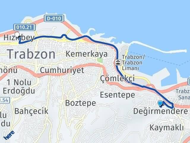 Değirmendere Hızırbey Arası Kaç Km - Yol Tarifi