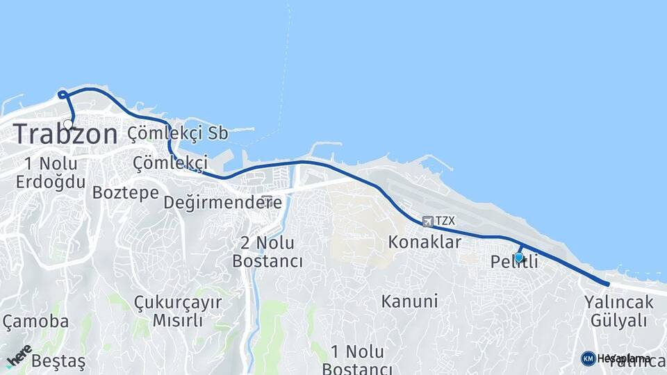 Pelitli Trabzon Arası Kaç Km - Yol Tarifi