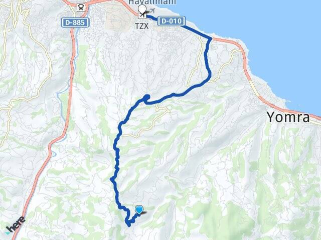 Yeşilyurt Trabzon Havalimanı Arası Kaç Km - Yol Tarifi