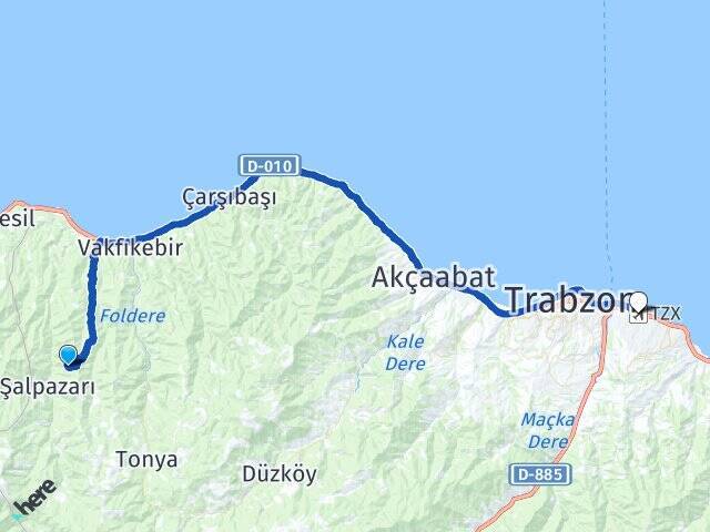 Karakaya Trabzon Havalimanı Arası Kaç Km - Yol Tarifi