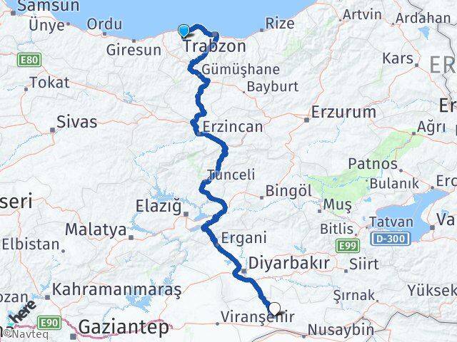 Trabzon Şalpazarı Mardin Arası Kaç Km - Yol Haritası