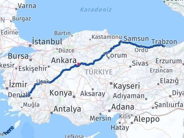 Trabzon Sultanhisar Aydın Arası Kaç Km - Yol Haritası