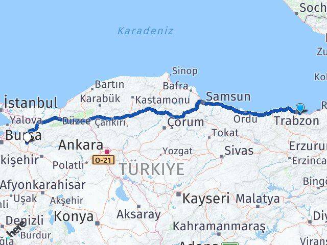 Yomra Bilecik Arası Kaç Km - Yol Tarifi