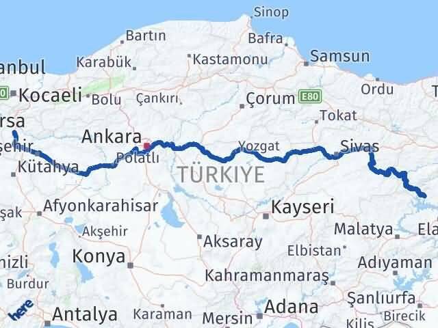 Tunceli Çemişgezek Bilecik Arası Kaç Km - Yol Haritası