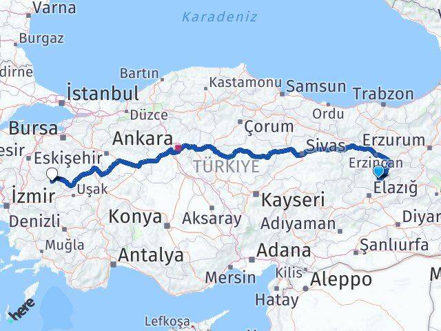 Tunceli Demirci Manisa Arası Kaç Km - Yol Haritası