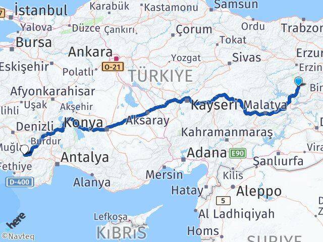 Tunceli Gölhisar Burdur Arası Kaç Km - Yol Haritası