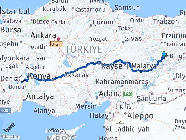 Tunceli Mazgirt Isparta Arası Kaç Km - Yol Haritası
