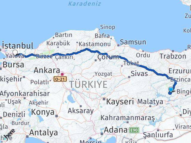 Tunceli Mazgirt Kocaeli Arası Kaç Km - Yol Haritası