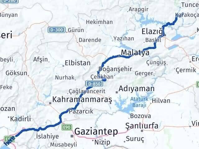 Tunceli Mazgirt Osmaniye Arası Kaç Km - Yol Haritası