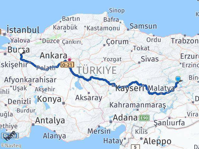 Tunceli Pertek Bilecik Arası Kaç Km - Yol Haritası