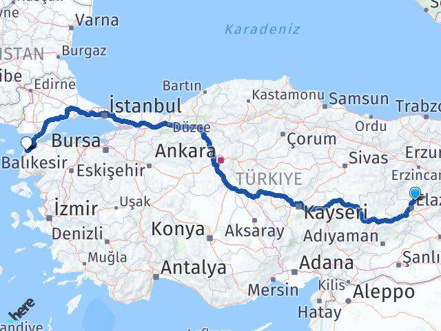 Tunceli Pertek Çanakkale Arası Kaç Km - Yol Haritası