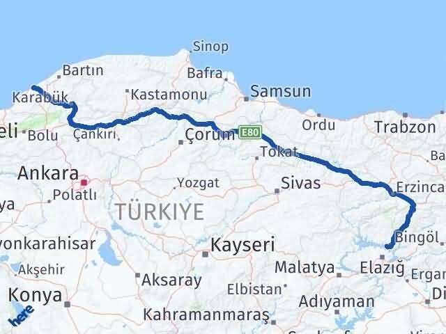 Tunceli Pertek Zonguldak Arası Kaç Km - Yol Haritası