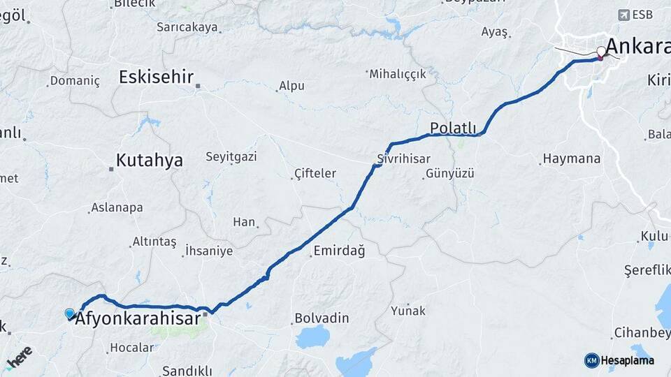 Banaz Ankara Arası Kaç Km - Yol Tarifi