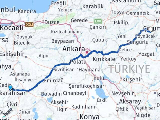 Corum Mecitözü Arası Kaç Km - Yol Tarifi