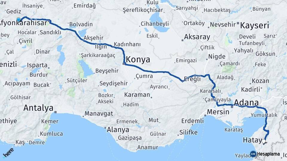 Banaz Hatay Arası Kaç Km - Yol Tarifi